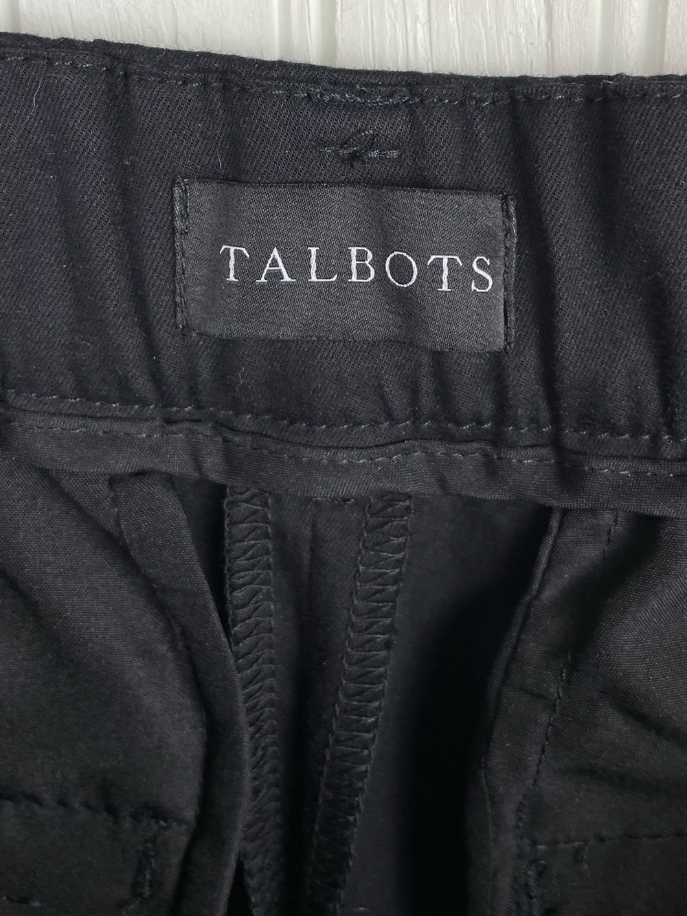 NEW Talbots Bristol Pants Size 10 Petite Black Cotton Lyocell Pleated Trousers - Picture 5 of 9